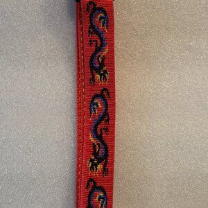 Lupine Ltd Ed Dog Collar LUCKY DRAGON 12"-20" Orange Adjustable D-Ring NEW